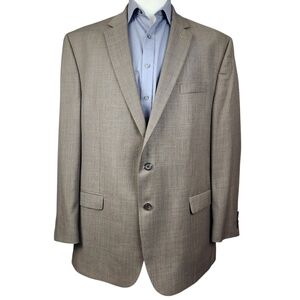 Lauren Ralph Lauren Mens Size 48L Green/Brown Wool Blend Suit Jacket Blazer